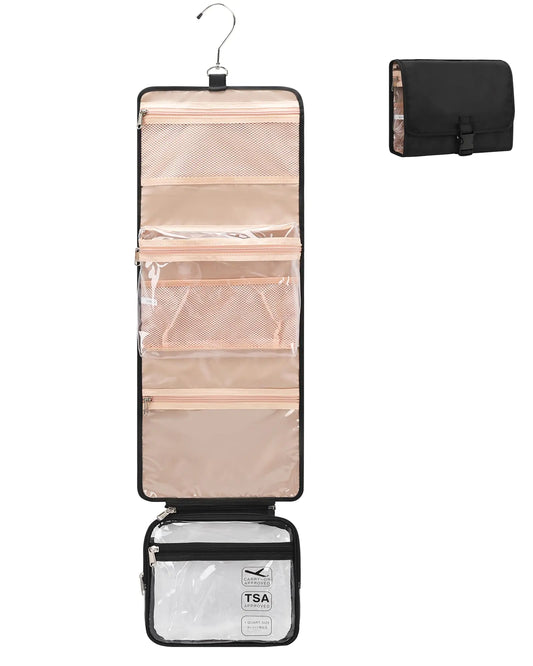 Travel Hanging Toiletry Bag with TSA Approved Clear Bag